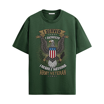 Alternative view of US Army Veteran Pride Shirt – Patriotic Eagle Veteran Tee