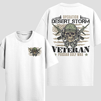 Alternative view of Operation Desert Storm Shirt – Veteran Military Graphic Tee