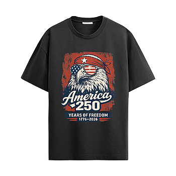 Alternative view of America 250 Shirt – Vintage Eagle Freedom Anniversary Tee