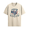 America Eagle Shirt with flying eagle graphic, distressed American flag background, and In God We Trust 1976 patriotic design