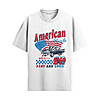 American Muscle 1969 Shirt with vintage classic car, American flag graphic, and fast and loud patriotic retro automotive design