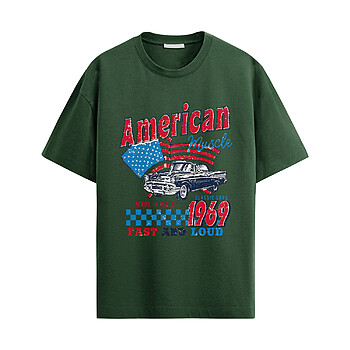 Alternative view of American Muscle 1969 Shirt – Vintage Car Patriotic Tee