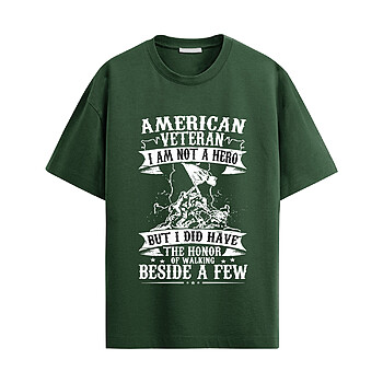 Alternative view of American Veteran Quote Shirt – Honor and Brotherhood Tee