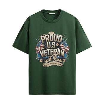 Alternative view of Proud U.S. Veteran Shirt – Walking the Walk Tee