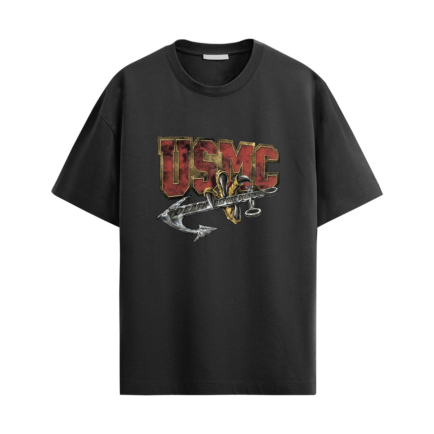 USMC Anchor Honor Shirt with Marine Corps anchor graphic and death before dishonor design