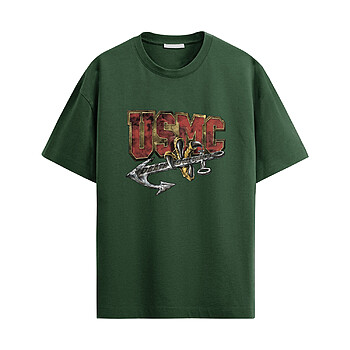 Alternative view of USMC Anchor Honor Shirt – Death Before Dishonor Tee