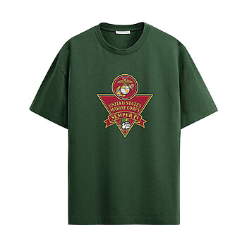 Alternative view of USMC Bulldog Emblem Shirt – Semper Fi Marine Corps Tee