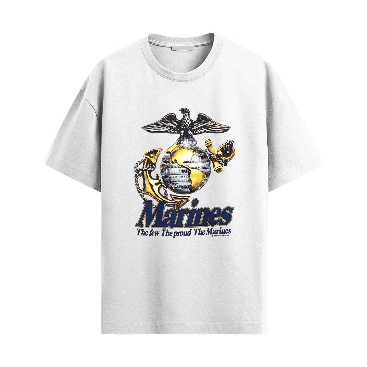 USMC Classic Marines Shirt with Marine Corps emblem graphic and the few the proud the marines design