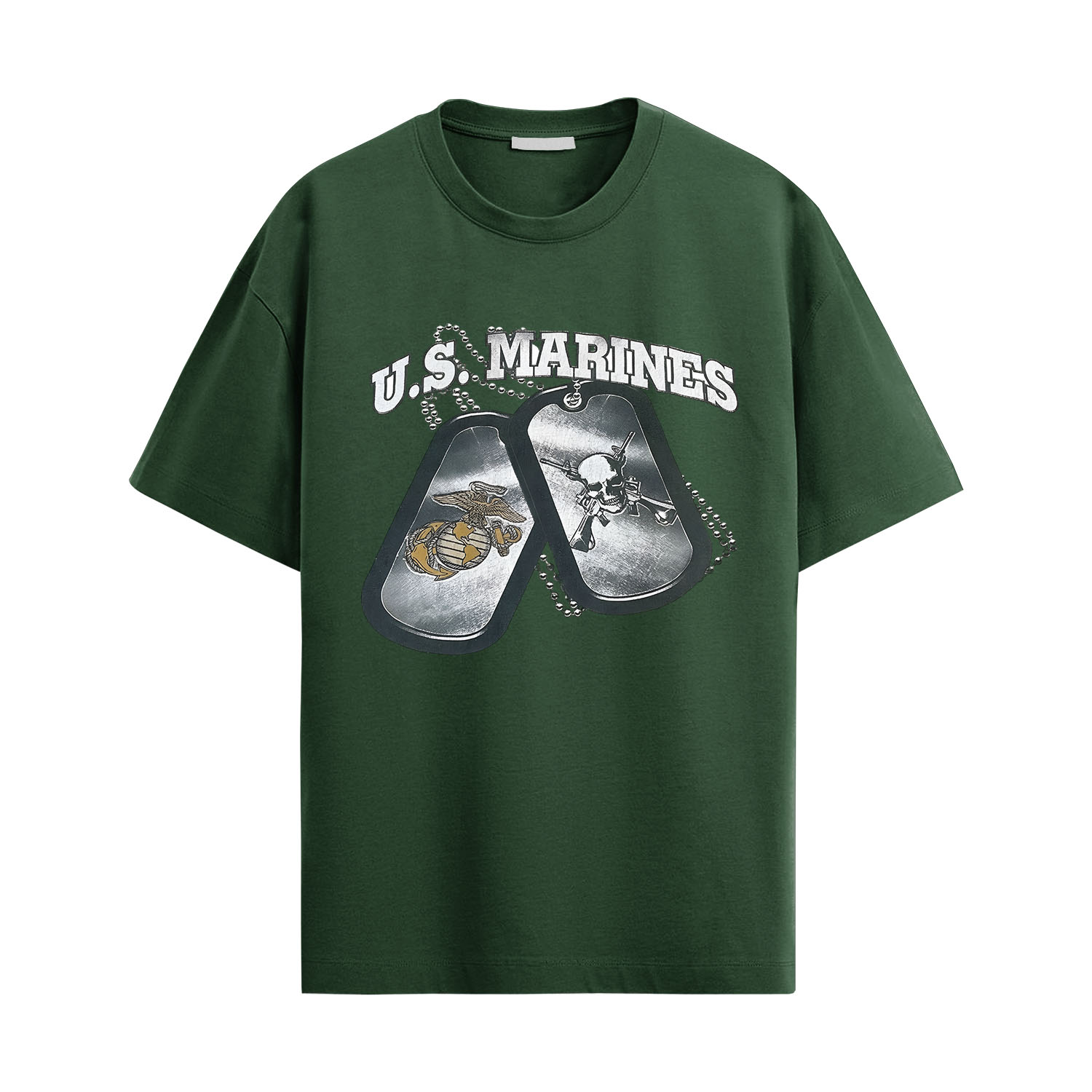 USMC Military Dog Tags Shirt – Patriotic Marine Corps Tee - Image 2