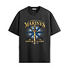 USMC Warrior Sword Shirt with United States Marines graphic, ceremonial sword, and power and glory design