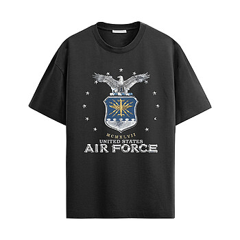 US Air Force Crest Shirt with eagle emblem, shield insignia, and United States Air Force graphic in vintage military style