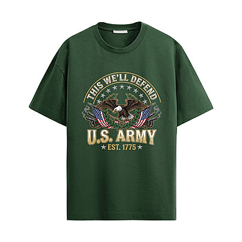Alternative view of US Army 1775 Eagle Shirt – Patriotic Military Eagle Tee