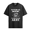 US Army Veteran Shirt with United States Army graphic, dog tags, flag, and rifle design