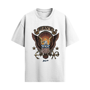 Alternative view of US Navy Eagle Crest Shirt – Patriotic Navy Graphic Tee