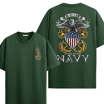Alternative view of US Navy Eagle Shield Shirt – Patriotic Navy Graphic Tee