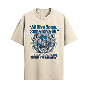 Alternative view of US Navy Fallen Heroes Tribute Shirt – Memorial Navy Tee