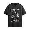 U.S. Veteran Soldier Shirt with armed soldier graphic, distressed American flag background, and Freedom Isn’t Free I Paid For It U.S. Veteran text in patriotic military style