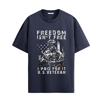 Alternative view of U.S. Veteran Soldier Shirt – Freedom Isn’t Free Tee